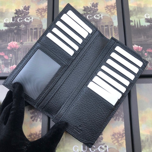 Gucci經典款錢夾錢包 523668 古馳原單男士西裝夾 Gucci男士長夾錢包  gqy3345